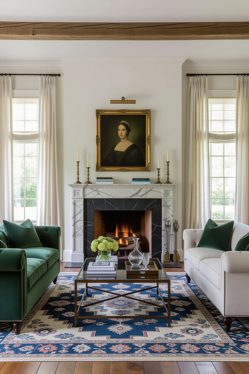 living room, classic living room design, classic style living room, small georgian living room, modern french living room