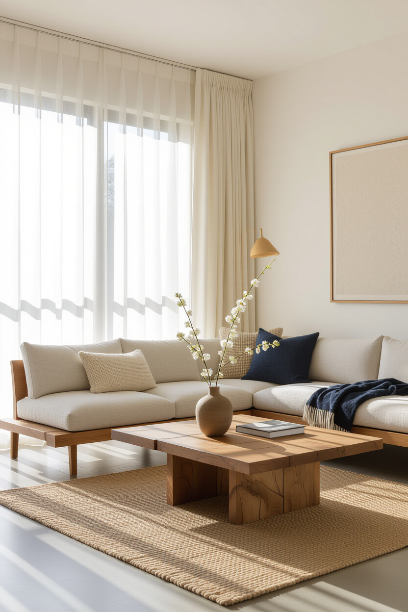 japandi living room, japandi living, japandi sofa living room, japandi living room design coffee tables, minimal japandi living room