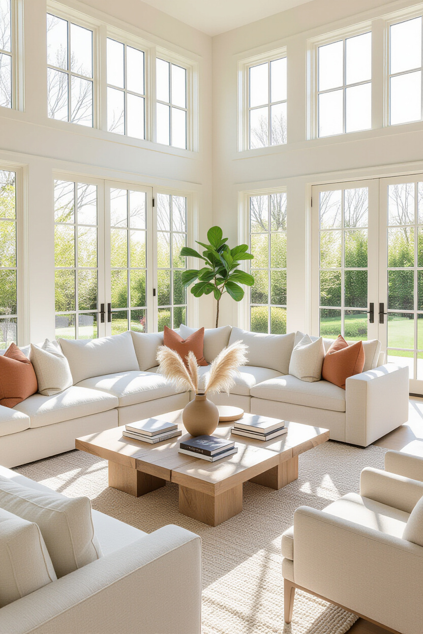 living room inspo, contemporary living room design, living room design inspiration, minimalist contemporary living room, family friendly living room