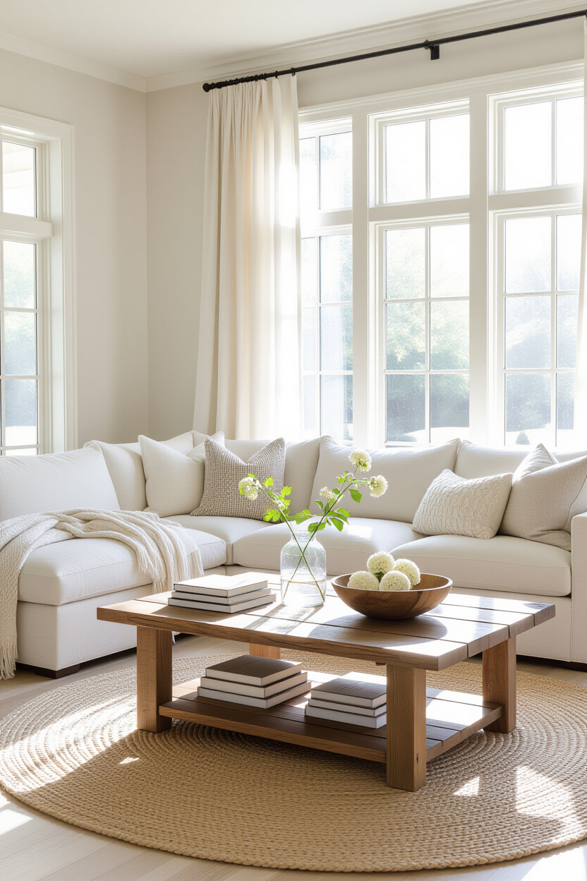 coastal living room, neutral living rooms, neutral country living room, paint colors for living room, neutral living room cloud couch