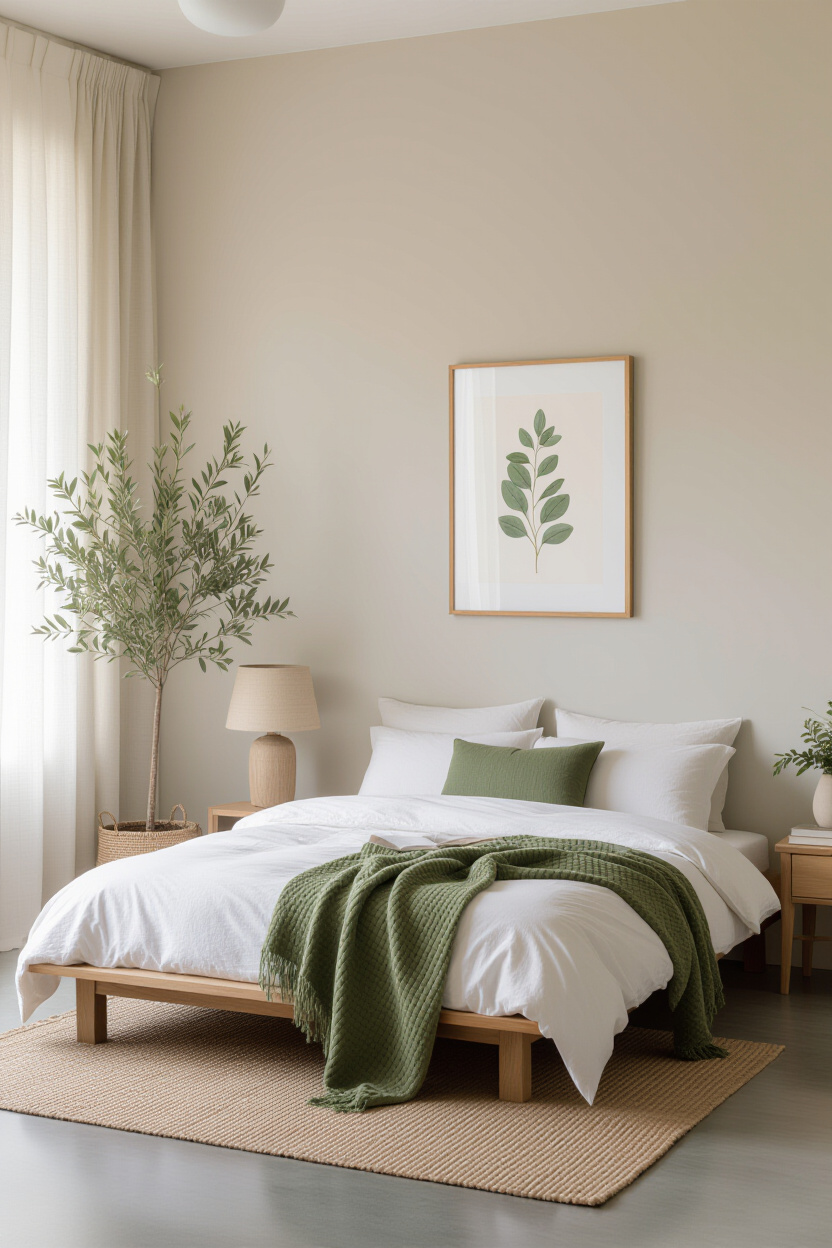 aesthetic bedroom, minimalist bedroom, white minimalist bedroom, minimalist bed decor, minimalist french bedroom