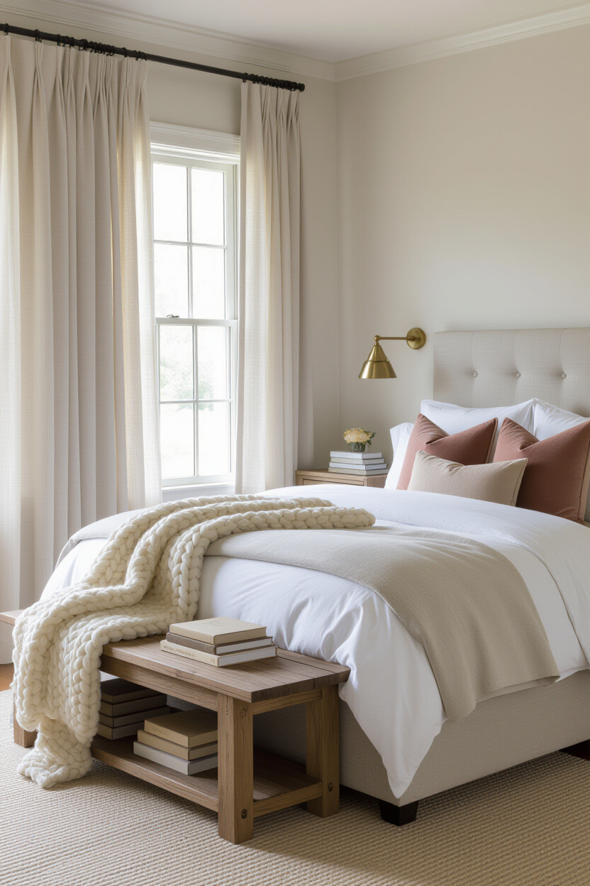 dream room inspiration, room inspiration bedroom, master bedrooms decor, cozy earthy bedroom relaxing, room makeover bedroom