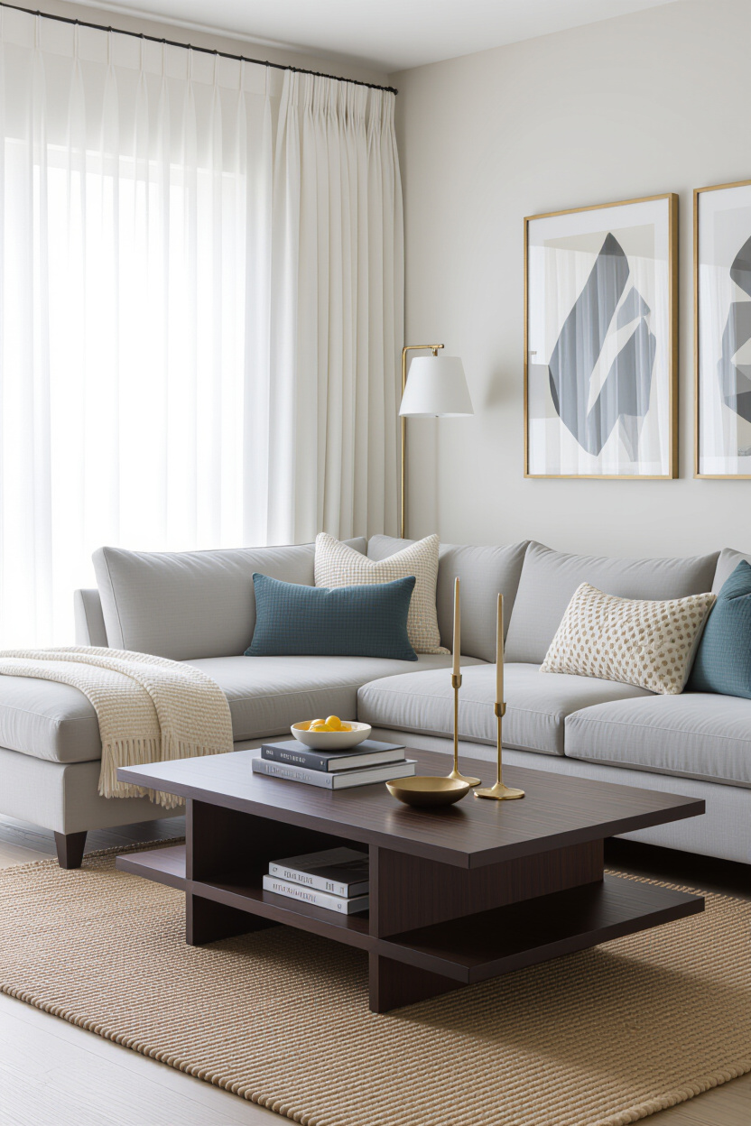 living room, living room inspiration, contemporary luxe living room, built ins small living room, timeless living room