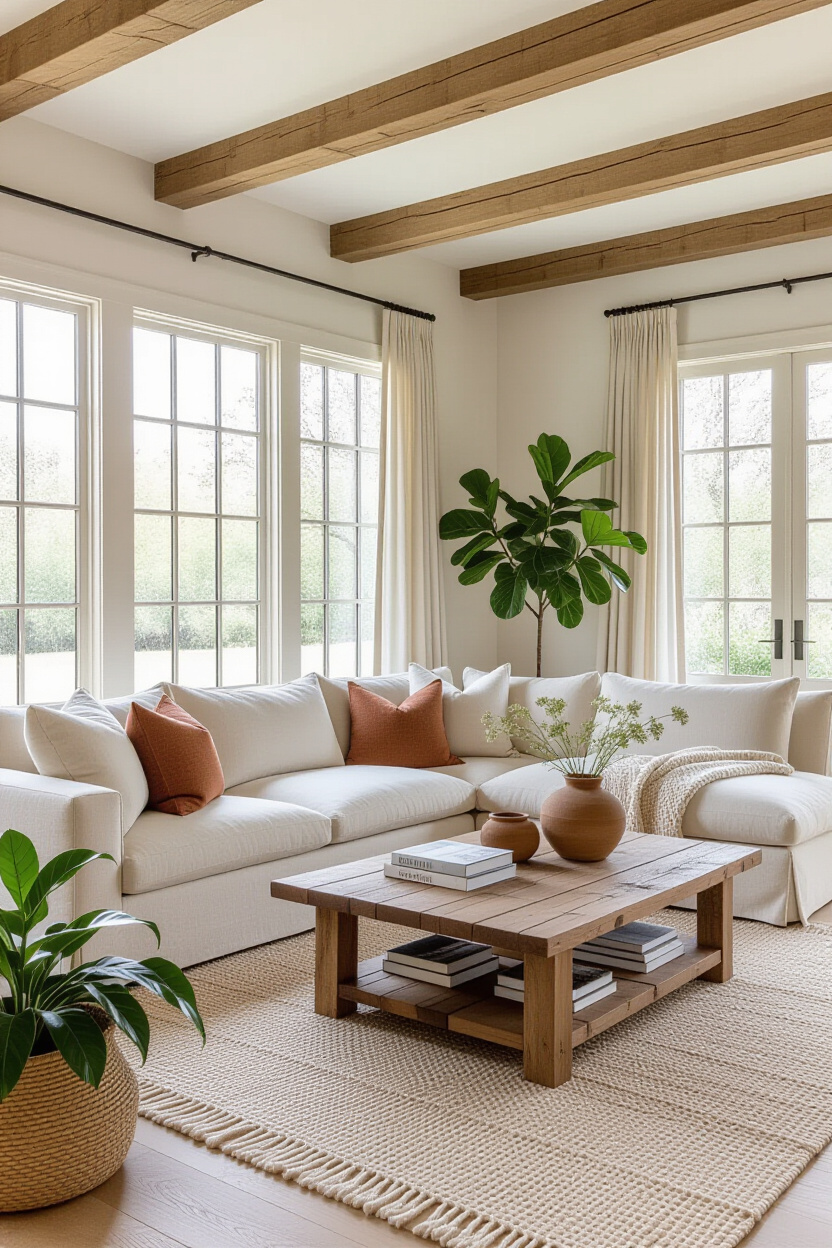 earthy home decor, earthy living room, earthy woodsy living room, earthy country living room, natural living room earth tones green