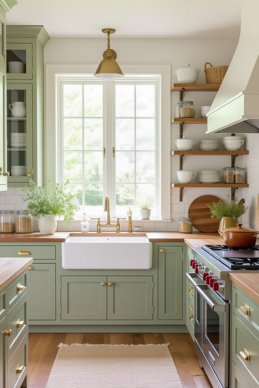 kitchen cabinet design, kitchen redo, kitchen with open cabinets, oak kitchen cabinets, muted kitchen cabinets
