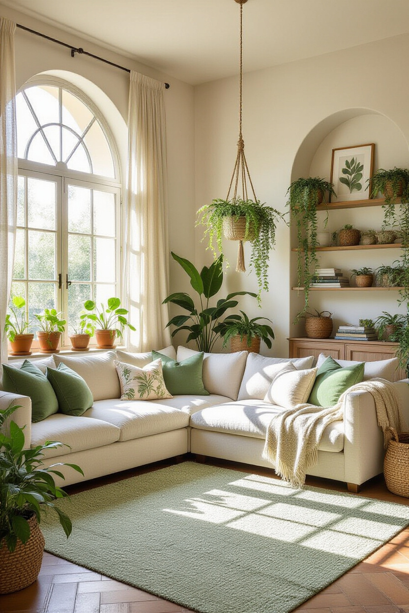apartment living room design, apartment decor inspiration, light tone living room, pink and green aesthetic living room, green home aesthetic living room