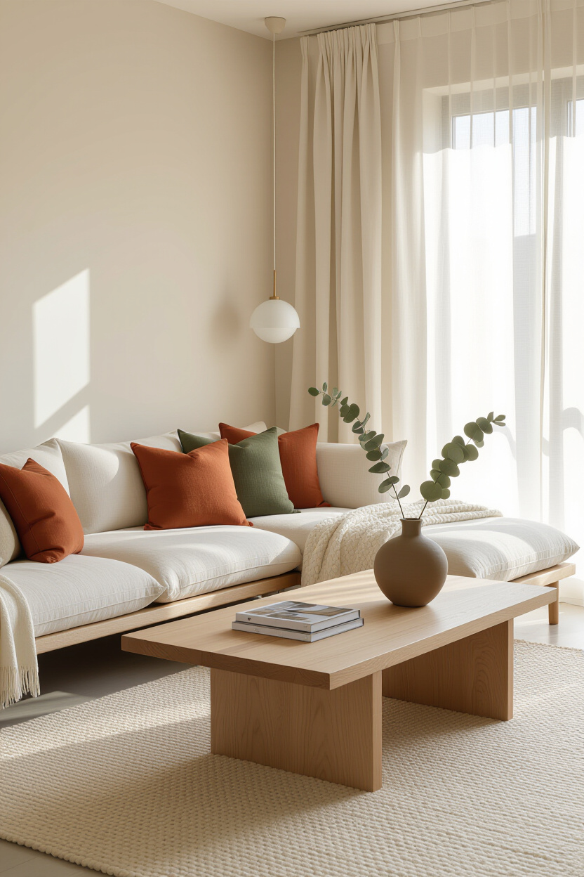 japandi interior design, japandi living room design, modern living room designs apartment, moody wall decor ideas, japandi home decor