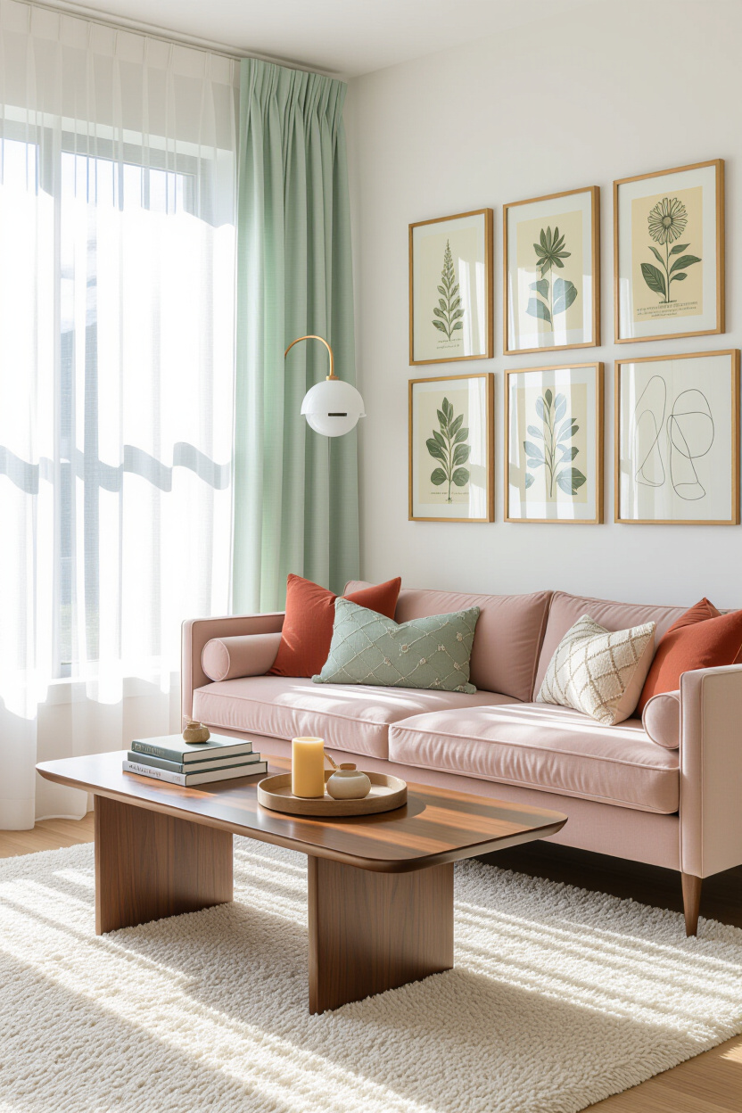 dream apartment decor, home design living room, earthy living room, beige interior design living room, green eclectic living room
