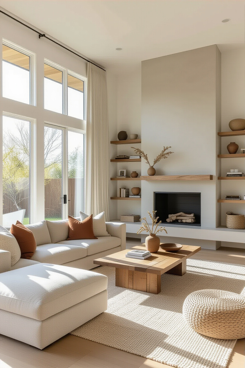 living room inspiration, contemporary living room, large art wall living room, home design living room, modern living room furniture