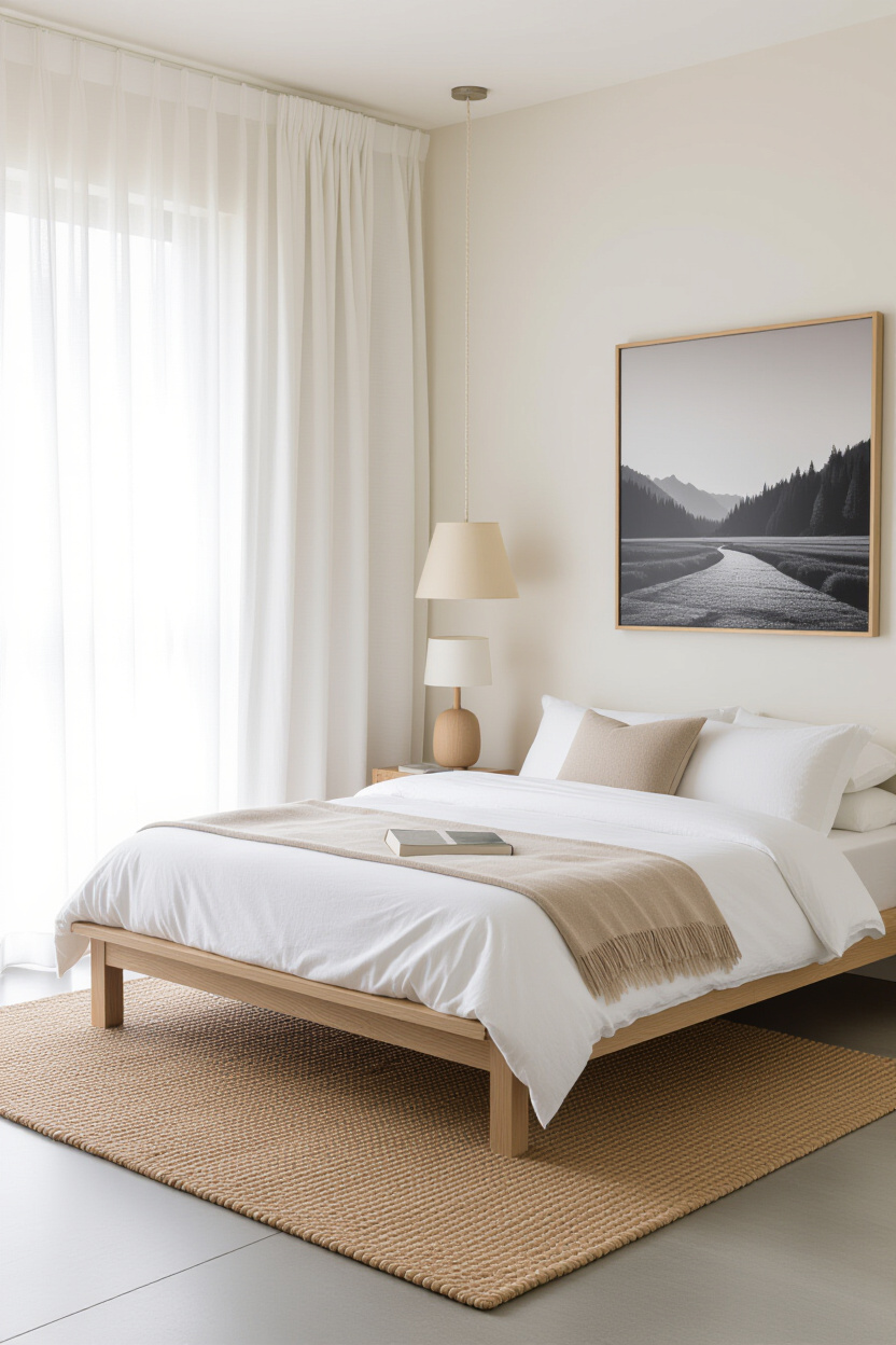 minimalist bedroom design, minimalist room, white minimalist bedroom, minimalist bed decor, minimalist bedroom large