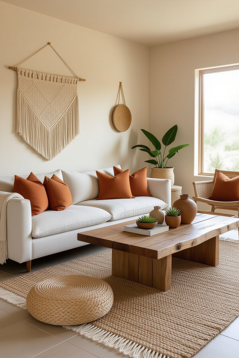 earthy tones living room, earthy living room, earthy style living room, family friendly living room, earthy home living room