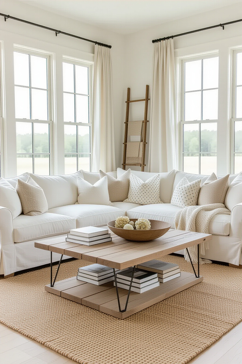 coastal living room, neutral living rooms, coastal modern living room, neutral new build living room, family room inspo cozy