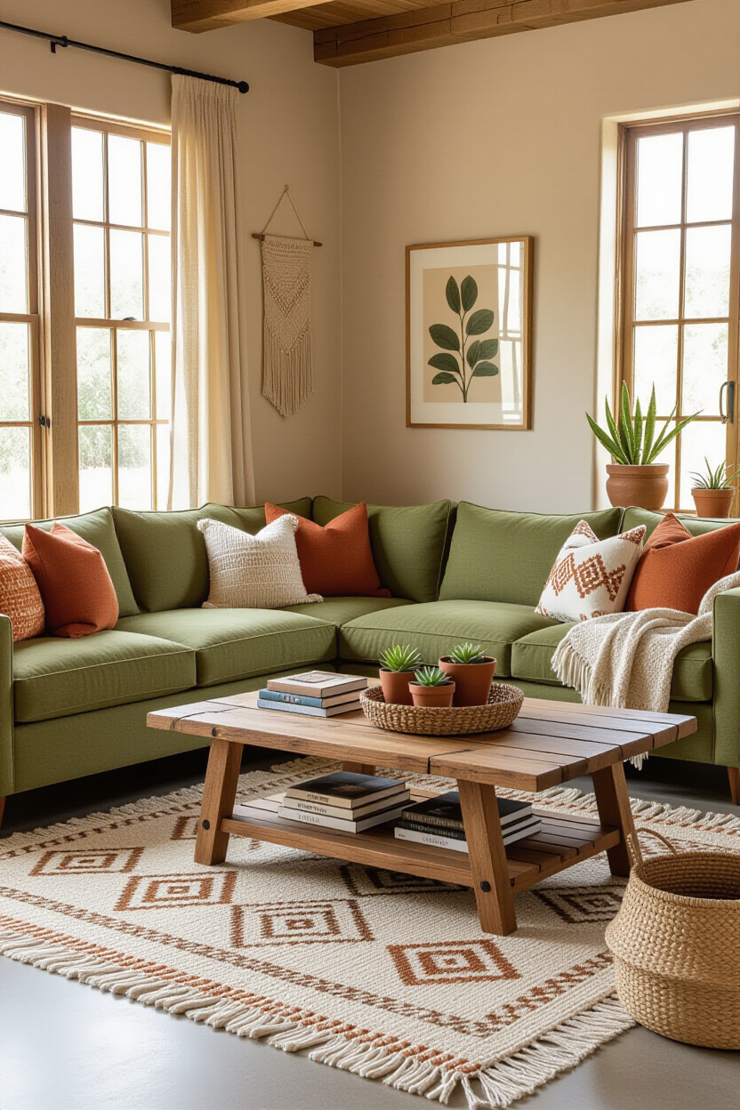 earthy living room, vintage earthy living room, earthy country living room, earthy red living room, earthy bright living room