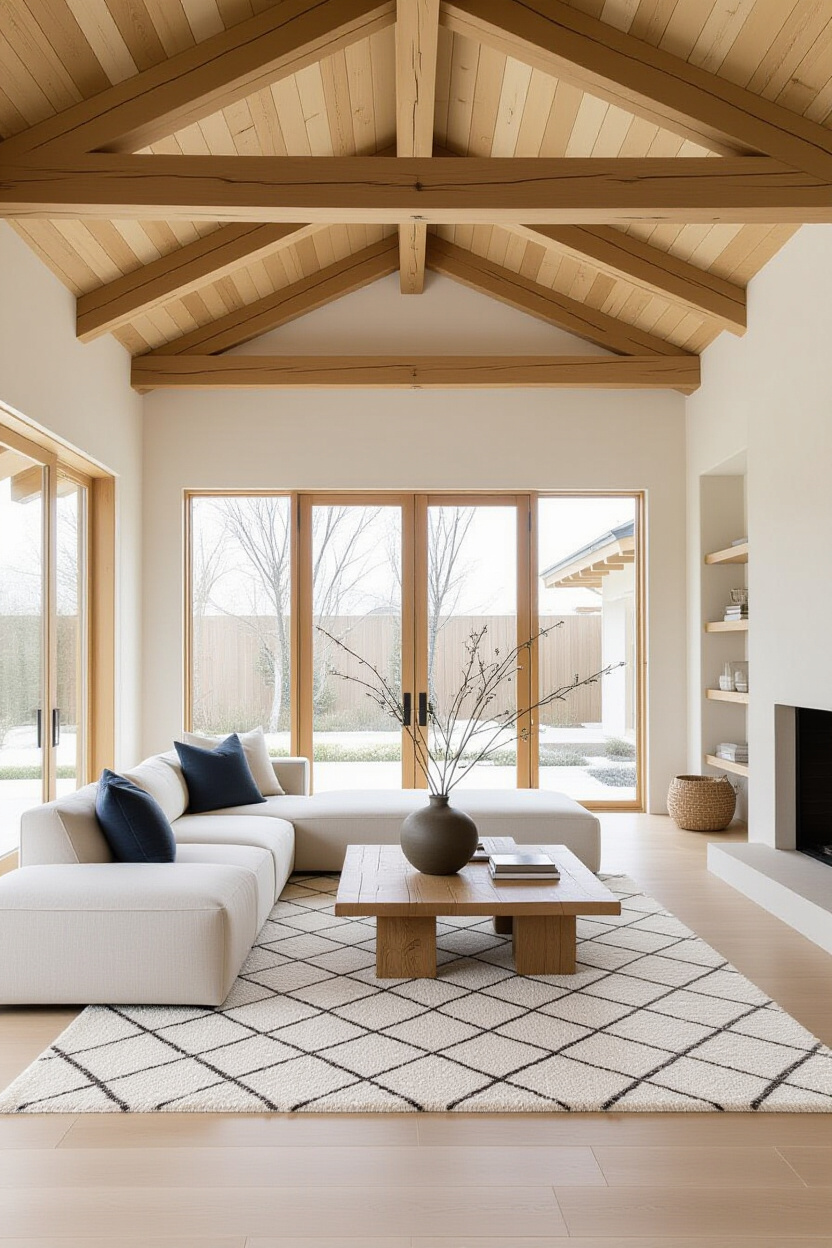 japandi living, japandi living room, scandinavian room design, japandi loft apartment, japandi interiors