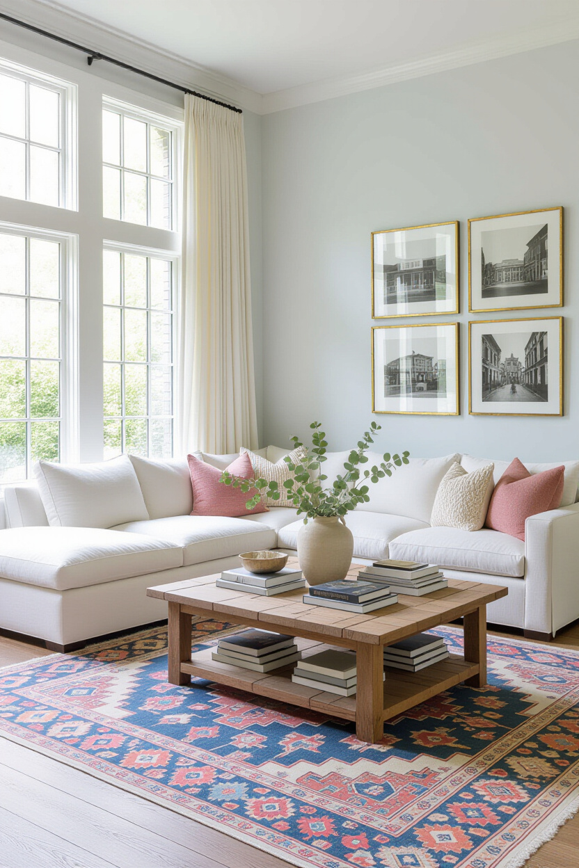 dream apartment decor, apartment living room design, wood accent living room, aesthetic home interior living room, neutral living room