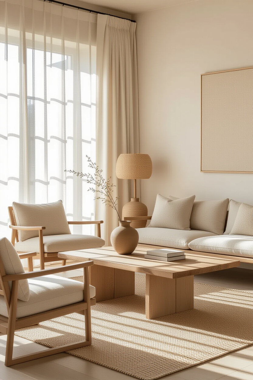 japandi design, japandi decor, japandi bedroom interior design, japandi living room wallpaper, japandi kitchen design