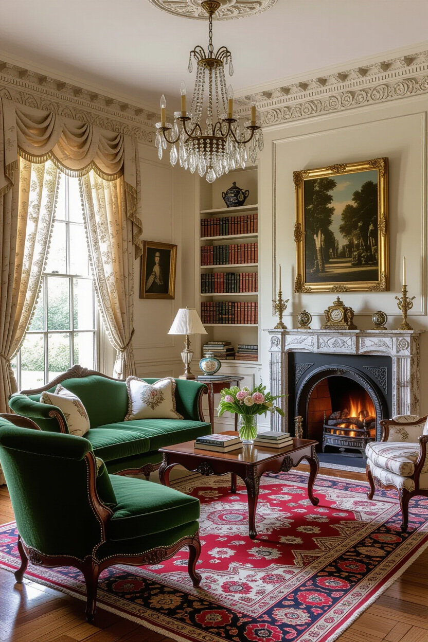 classy living room, luxury living room old money, romantic living room, elegant french living room, parisian chic living room