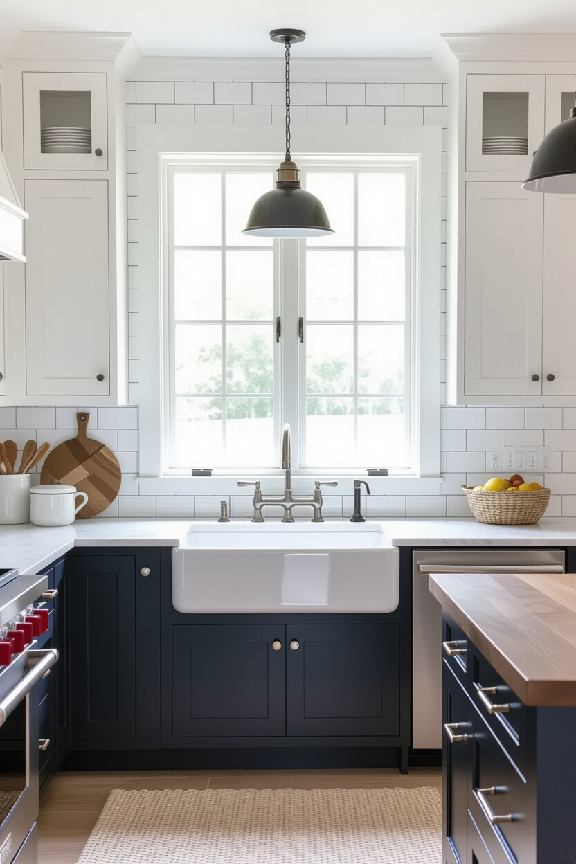 white upper cabinets, painted kitchen cabinets colors, two tone kitchen cabinets paint, painted and wood cabinets, white kitchen with painted cabinets