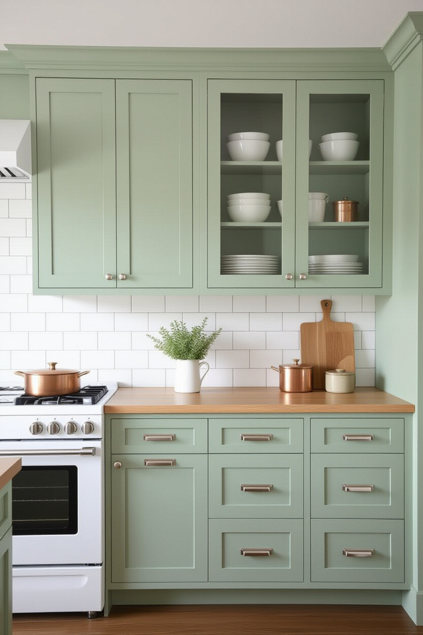 diy kitchen storage, dark kitchen cabinets, green kitchen cabinets, best kitchen cabinets, three color kitchen cabinets