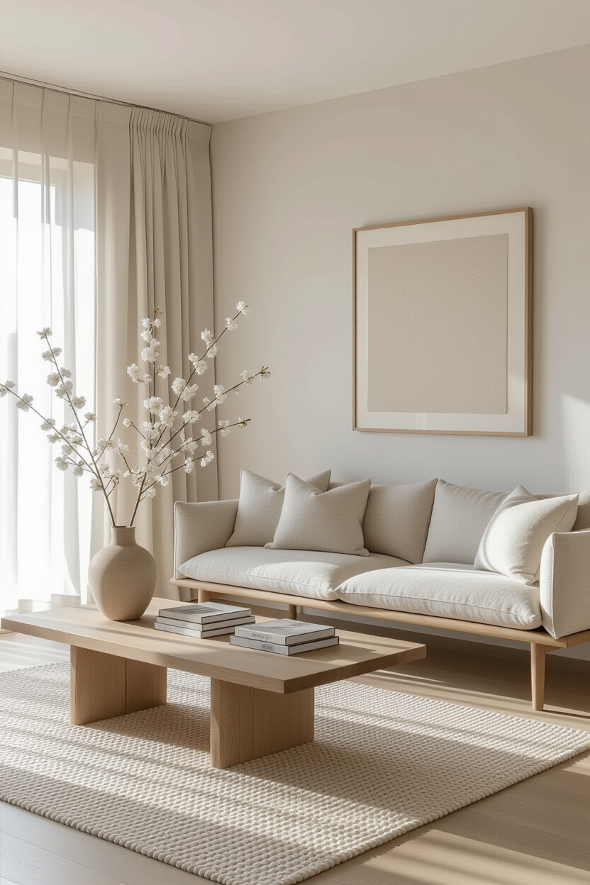 japandi design, japandi living room, japandi style living room, japandi living room wallpaper, living room inspo