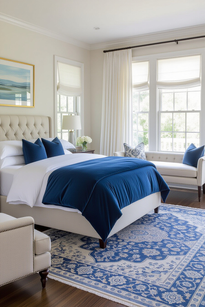 bedroom interior design luxury, classy bedroom, bedroom bed design, blue bedroom design, luxury bedroom colors