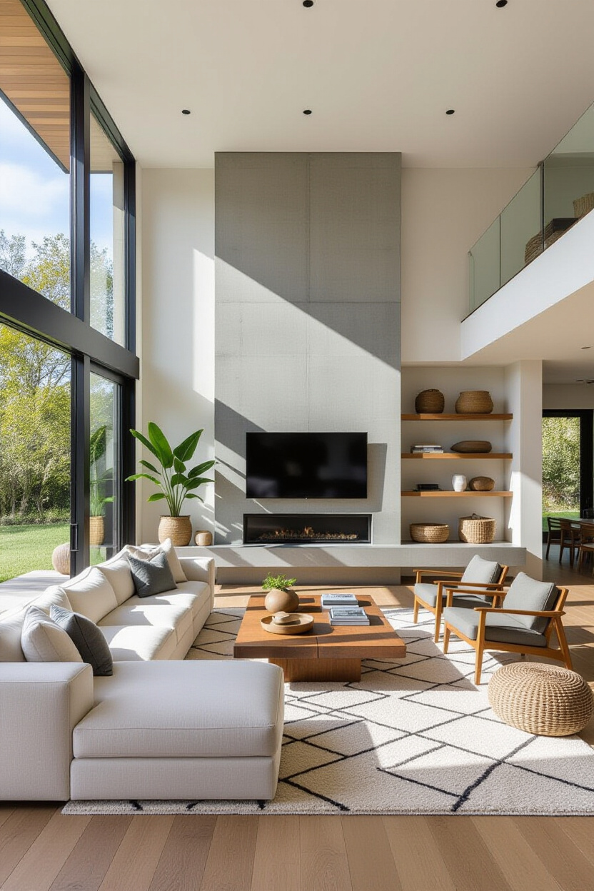 living room inspiration, contemporary living room, living room designs, open floor plan, modern living space