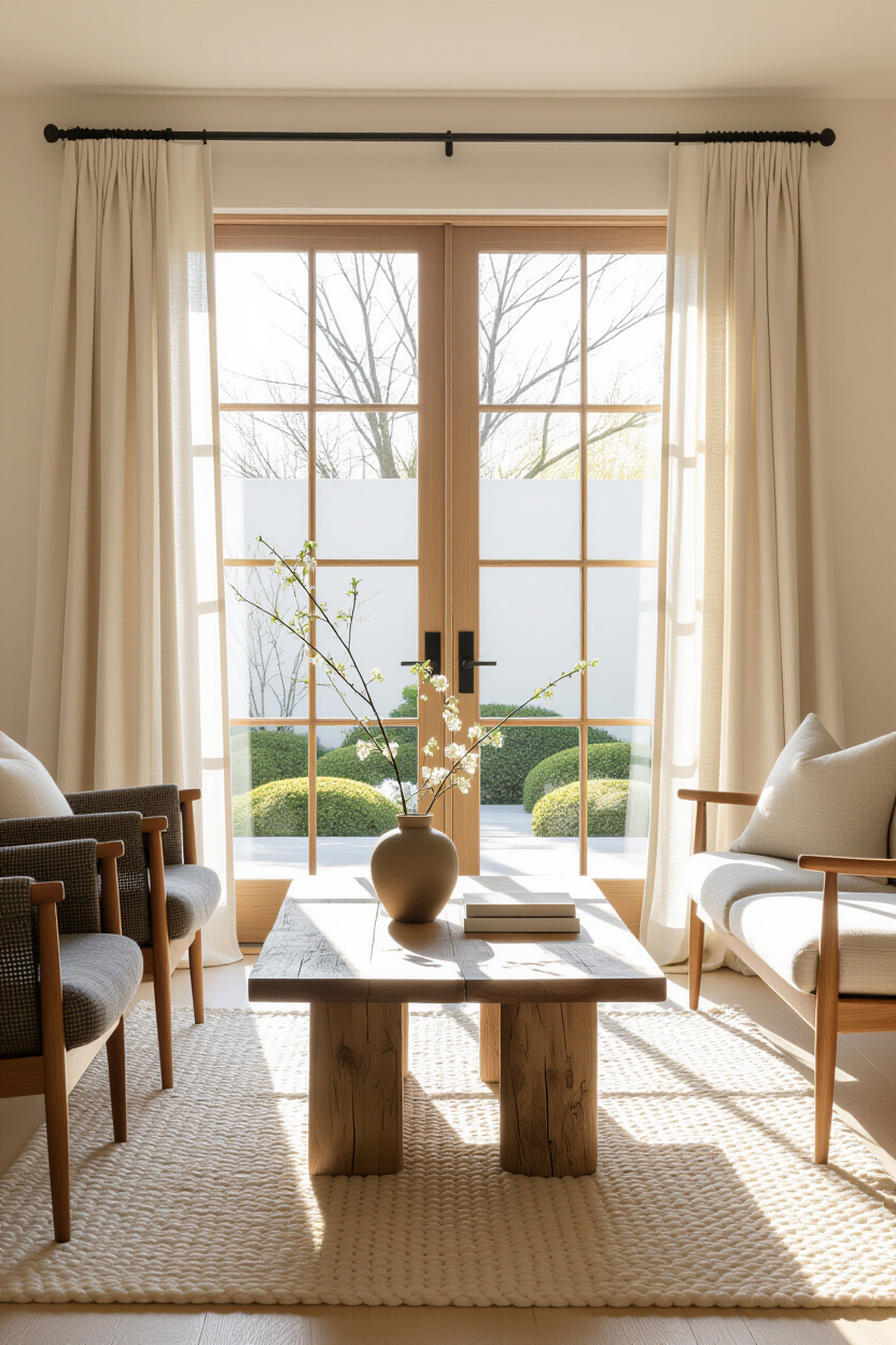 japandi living, japandi design, japandi style, japandi apartment living room, japandi interiors small house