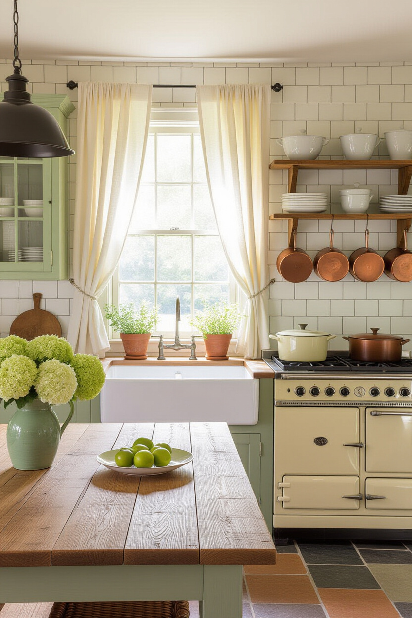 green kitchen, classic kitchen, colonial inspired kitchen, farmhouse kitchen design, kitchen style