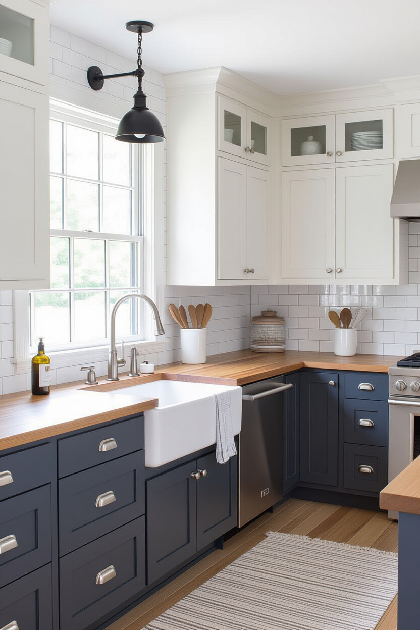 kitchen cabinets color combination, two tone kitchen, wood and green cabinets kitchen, two-tone kitchen furniture, two tone kitchen cabinets ideas