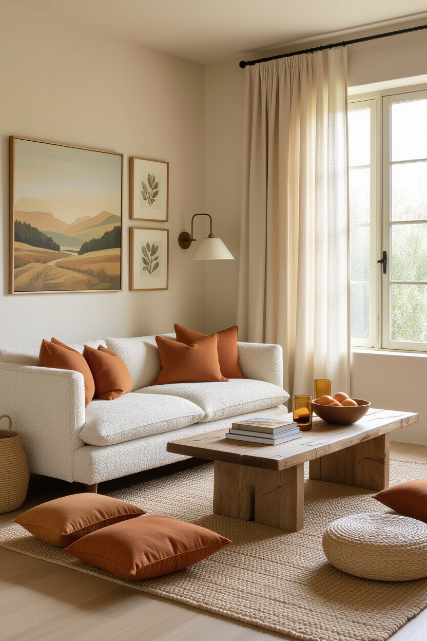 small apartment living room, small living room decor, small area rug living room, wooden aesthetic living room, living room inspo