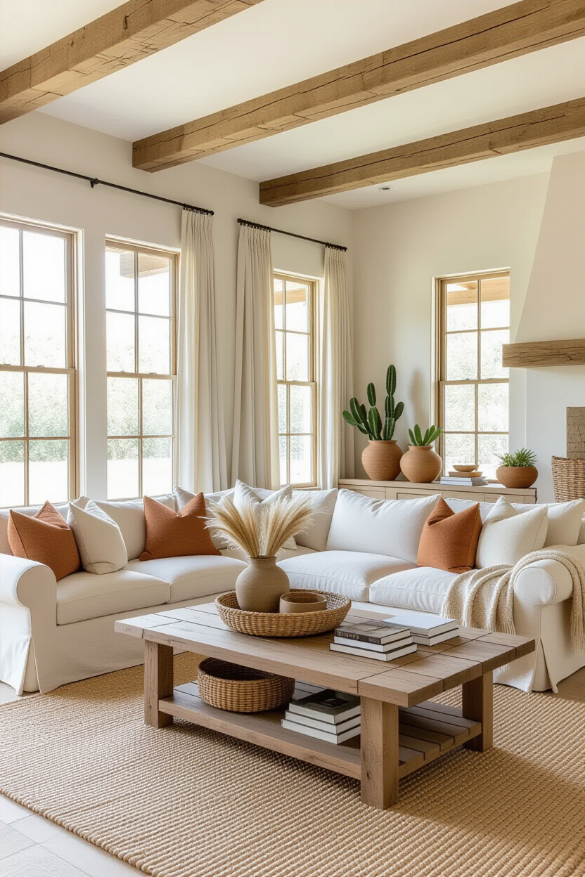 earthy tones living room, earth tone living room, cozy living rooms, warm masculine living room, california decor style living room