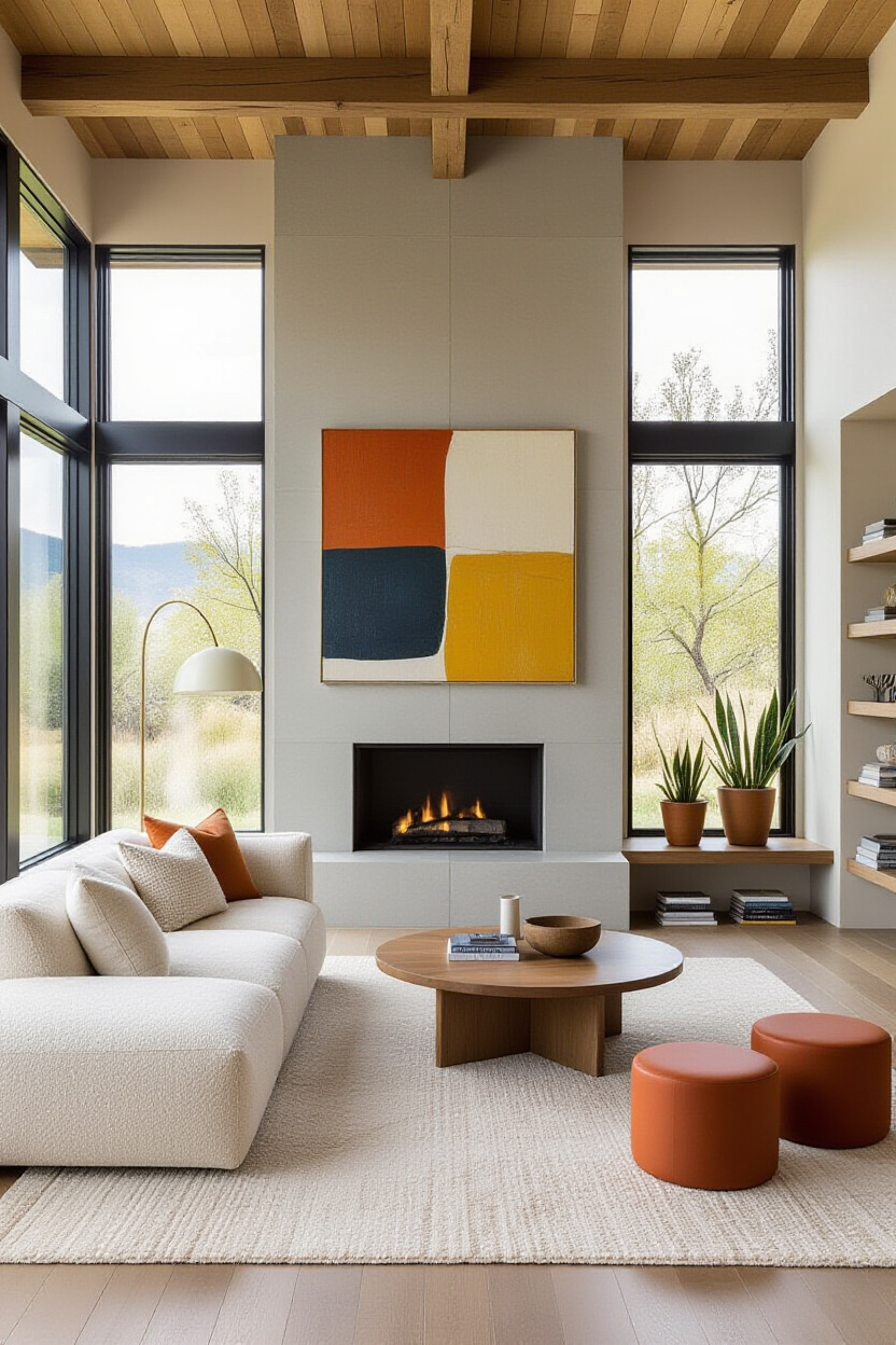 living room inspo, contemporary living room, minimalist living room, contemporary living rooms, large art wall living room