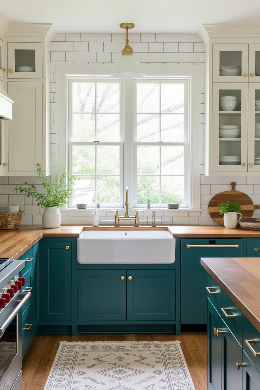 two tone kitchen cabinets, painted kitchen cabinets colors, double colored kitchen cabinets, new kitchen cabinets, wood and green cabinets kitchen