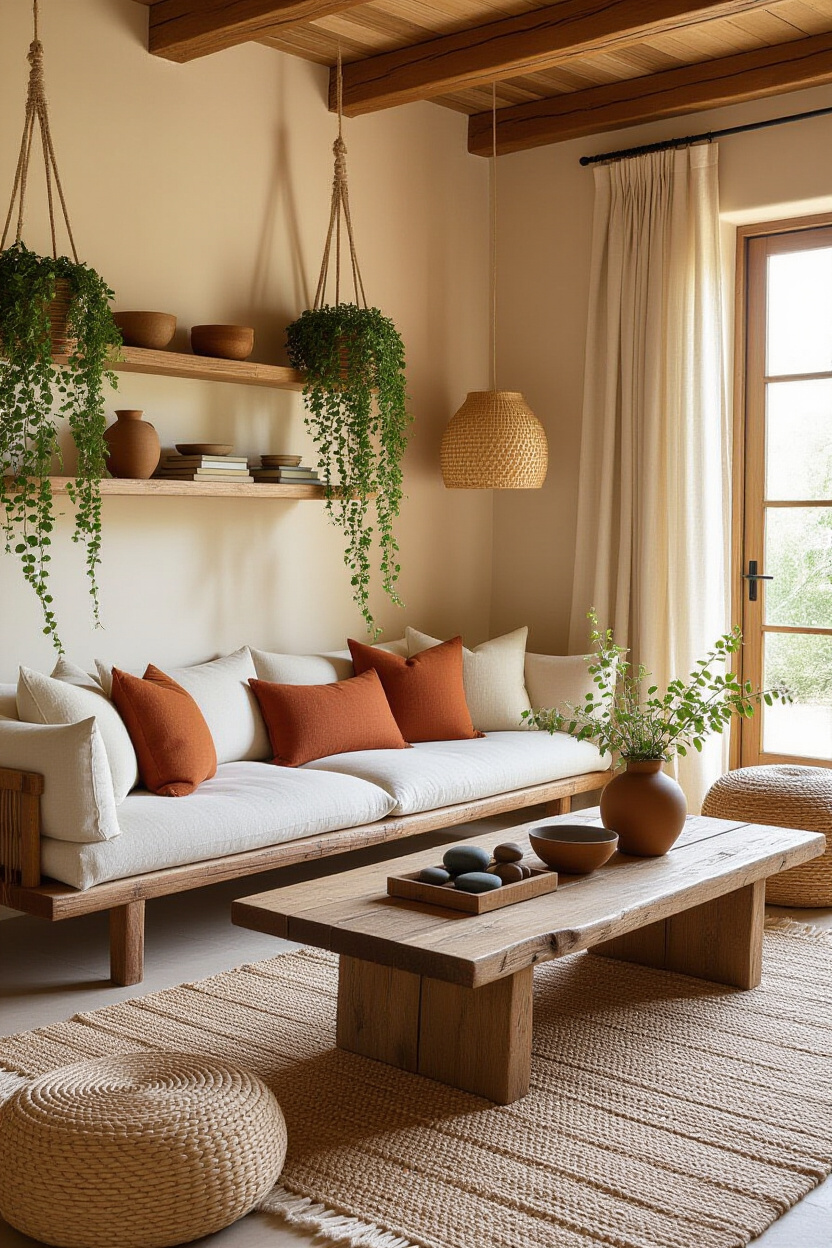 earthy home decor, vintage earthy living room, earthy living room decor ideas, earthy living room decor, cozy farmhouse living room
