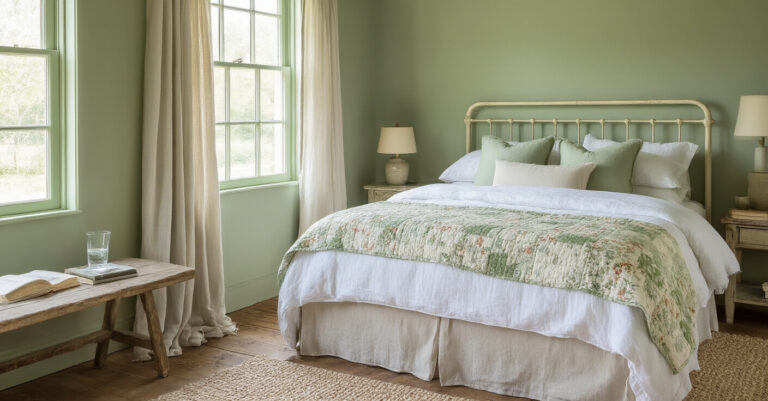 sage green bedroom, sage green walls, bedroom green, green bedroom decor, sage bedroom