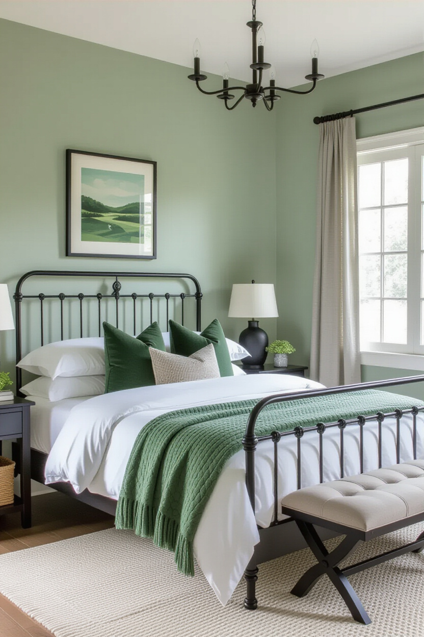 green bedroom decor, sage bedroom, bedroom green decor, olive green bedroom, olive green bedrooms