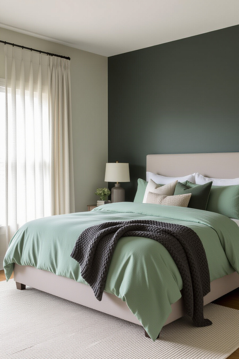 light green bedrooms, sage green walls, sage green bedroom white furniture, bedroom green furniture, sage green cream bedroom