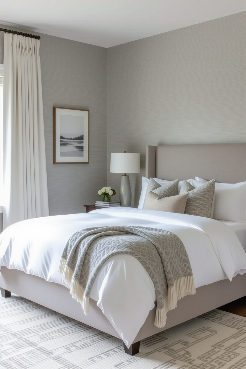grey bedroom colors, modern grey bedroom, grey bedroom design, bedroom examples, grey couple bedroom ideas