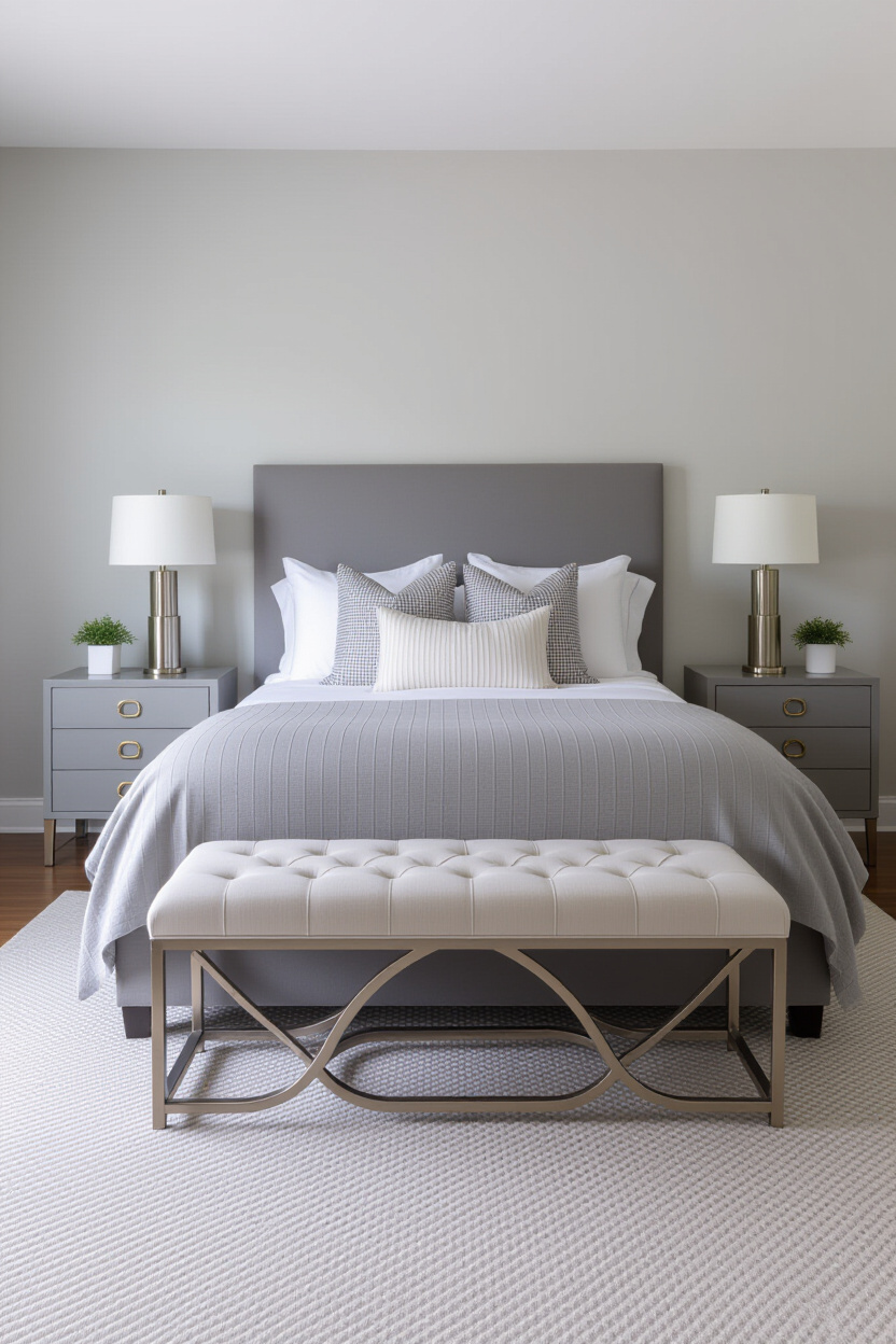 modern grey bedroom, grey bedroom, charcol grey bed set, grey silver bedroom ideas, blue grey room bedrooms