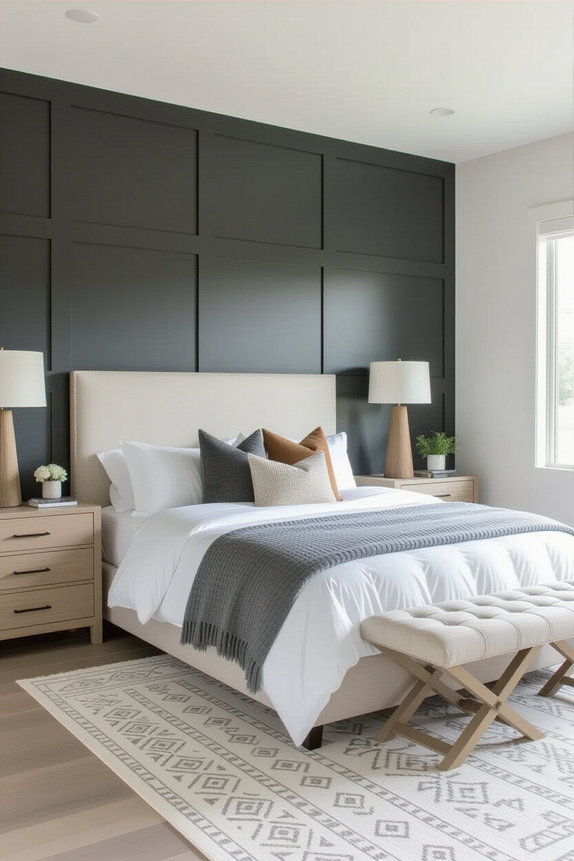 gray bedroom, modern grey bedroom, bedroom wall colors, bedroom color combination, grey and silver bedroom