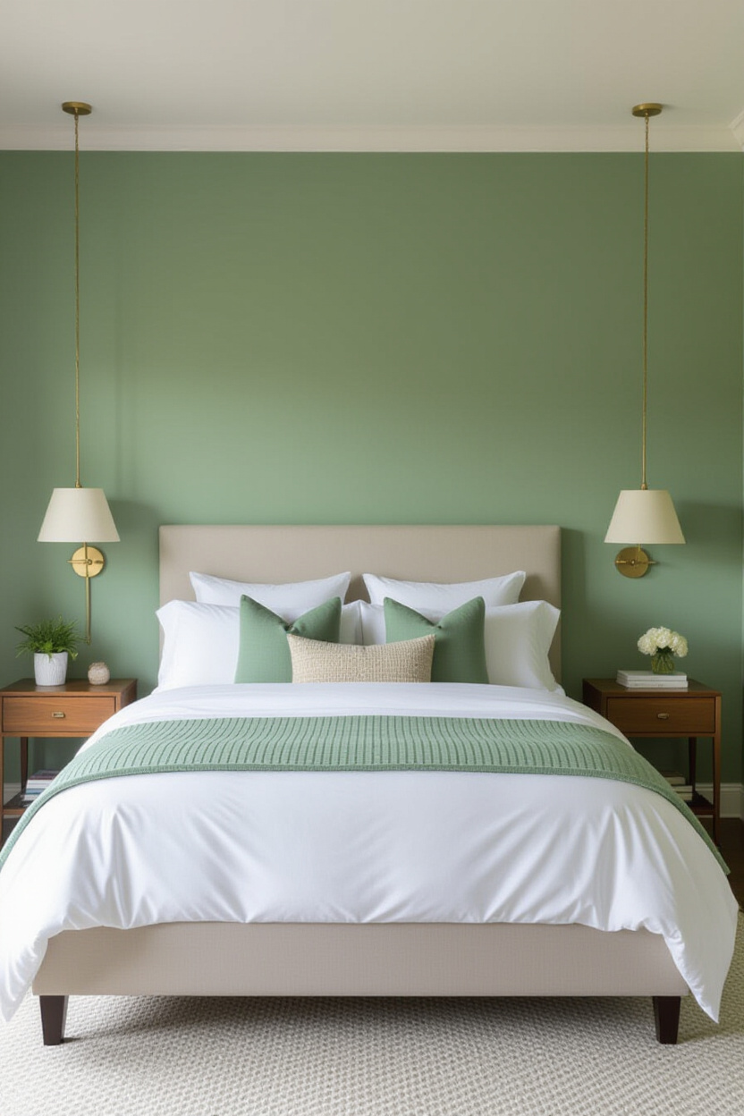 light green bedrooms, green bedroom decor, bedroom green walls ideas, green gray bedroom walls, olive green bedroom ideas