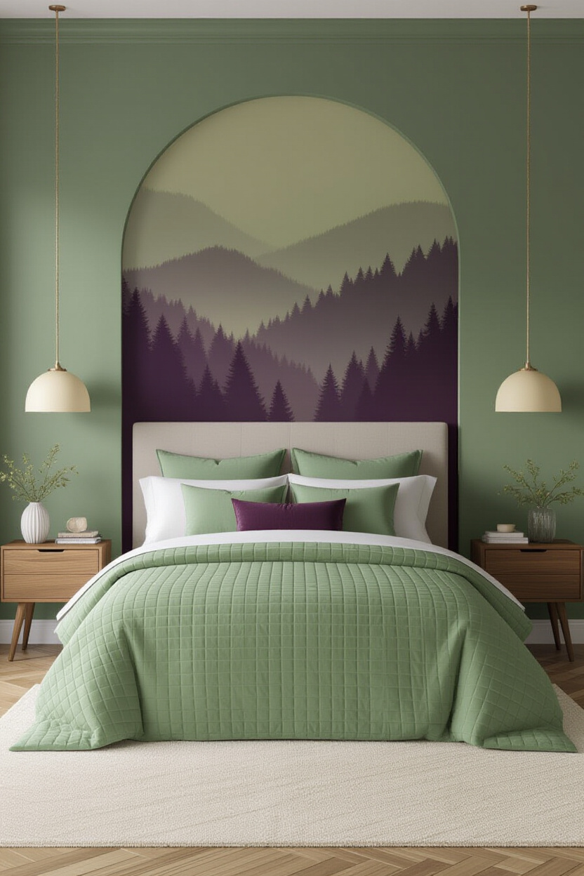 green bedroom decor, sage green bedroom, sage green colorful bedroom, green bedroom furniture set, green gray bedroom walls