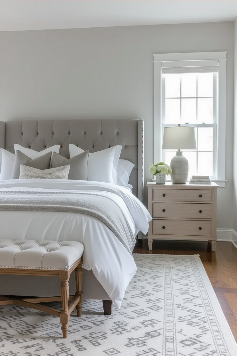 grey bedroom, gray bedroom, silver bedroom, luxury room bedroom, bedroom color combination