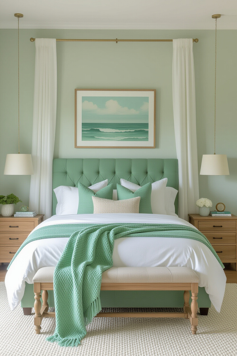 green bedroom decor, sage green bedroom, olive green bedroom, bedroom green decor, sage green paint bedroom
