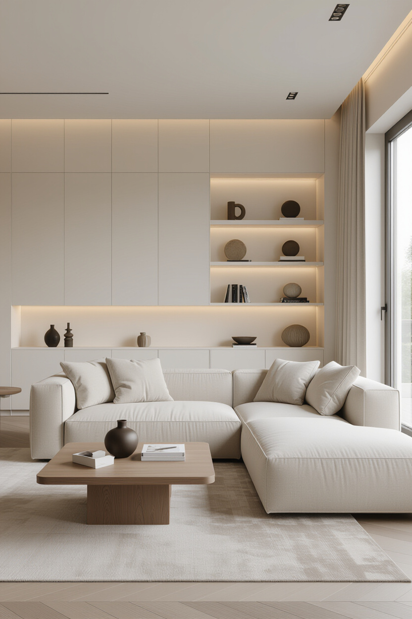 Achieve Italian Minimalist Elegance: Living Room Design Inspiration