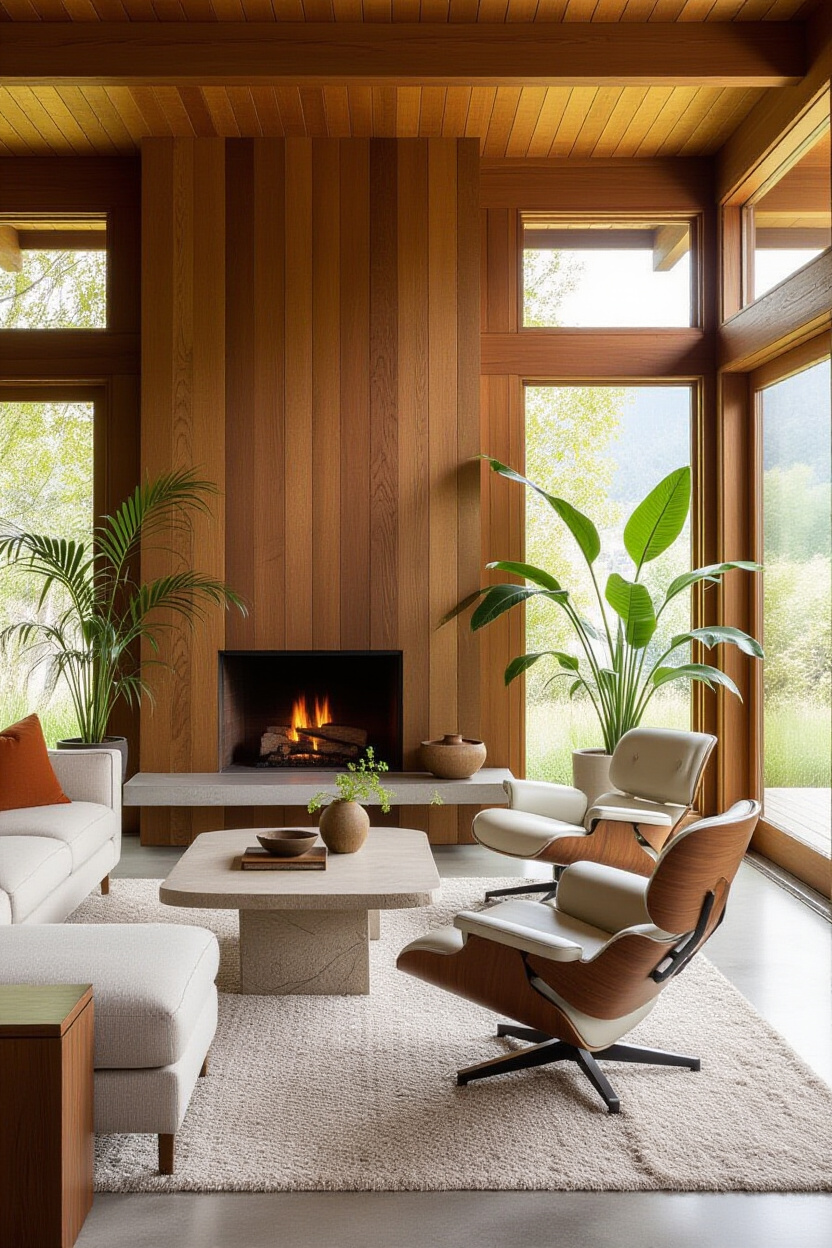 Bring the Outdoors In: Designing a Mid-Century Modern Living Room with Natural Elements