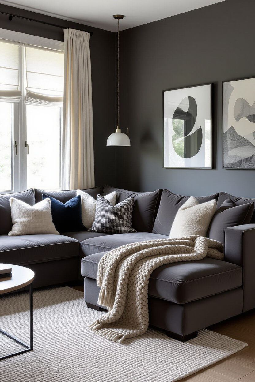 small living room, cozy living room design, modern living room tan couch, light and cosy living room, cozy farm living room
