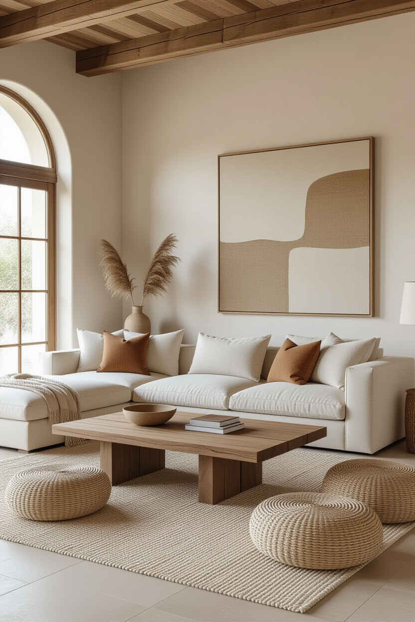 Embrace Cozy Minimalism: Recreate This Serene Organic Modern Living Room
