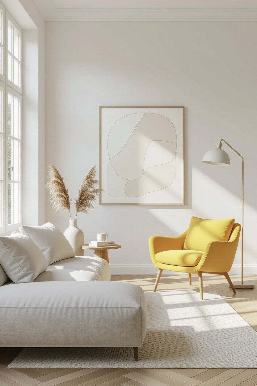 minimalist living room design, modern minimalist living room, scandinavian inspired living room, living room mid century modern bohemian, soft minimalist living room