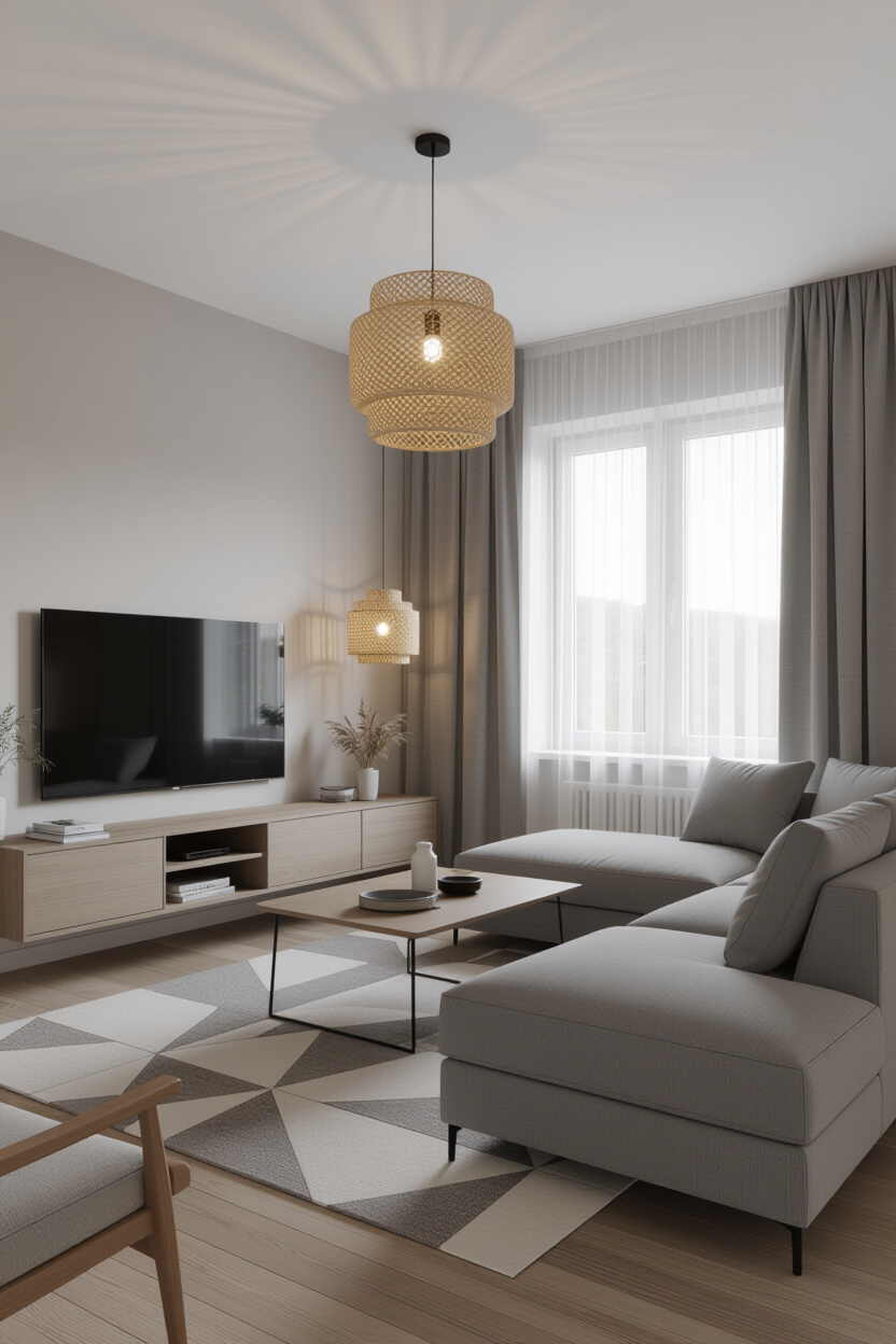 Maximize Your Space: A Serene Gray Living Room Design for Small Apartments